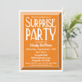 オレンジアールデコフォト誕生日サプライズパーティー 招待状 (スタンド正面)