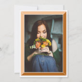 オレンジアールデコフォト誕生日サプライズパーティー 招待状 (裏面)