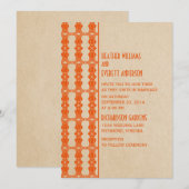 オレンジアールデコ縁ど結婚式招待状 招待状 (正面/裏面)