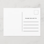 オレンジアールデコ誕生日パーティー招待状はがき インビテーションポストカード (裏面)