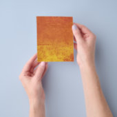 オレンジイエローのグランジ風ダメージ加工背景テクスチャ チラシ (手)