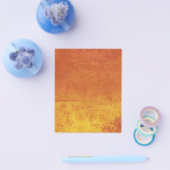 オレンジイエローのグランジ風ダメージ加工背景テクスチャ チラシ (シングル)