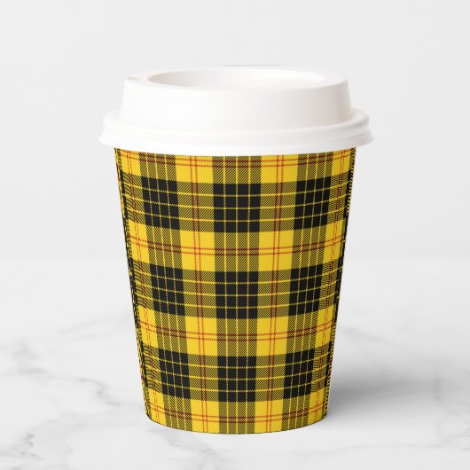 オレンジイエローの格子模様の紙コップ 紙コップ (裏面)