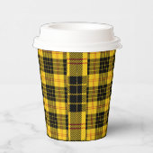 オレンジイエローの格子模様の紙コップ 紙コップ (右)