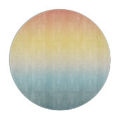 オレンジイエローアクアサンセットスカイ カッティングボード (正面)