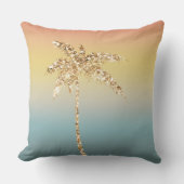 オレンジイエローアクアサンセットスカイ クッション (正面)