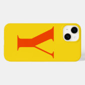 オレンジイエローイニシャルモノグパーソナライズされたラム Case-Mate iPhoneケース (裏面 (横))