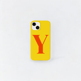 オレンジイエローイニシャルモノグパーソナライズされたラム Case-Mate iPhone 14ケース