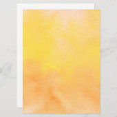 オレンジイエローウォーターカラーウォーターカラーアート絵画ズ プログラム (正面/裏面)