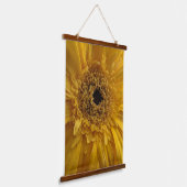 オレンジイエローガーベラ花クローズアップ写真 吊り下げ型タペストリー (傾斜あり)