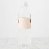 オレンジイエローグレーフラワーブーケ結婚ーズ ペットボトルラベル (裏面)