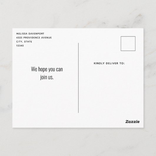 オレンジイエローグレーフラワーブーケ誕生日パーティー ポストカード (裏面)