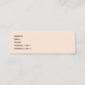 オレンジイエローグレーフラワーブーケ スキニー名刺 (裏面)