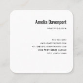 オレンジイエローグレーフラワーブーケ スクエア名刺 (裏面)