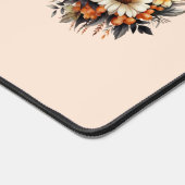 オレンジイエローグレーフラワーブーケ デスクマット (コーナー)
