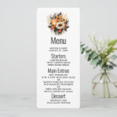 オレンジイエローグレーフラワーブーケ 招待状 (スタンド正面)