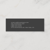 オレンジイエローグレーモノグラムモダン名刺 スキニー名刺 (裏面)