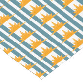 オレンジイエローサンズオンティール(緑がかった色)ストライプズ ショートテーブルランナー (コーナー)