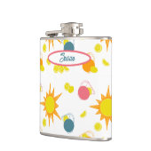 オレンジイエローサンズティール(緑がかった色)ピンクレモネードピッチャー フラスク (左)