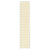 オレンジイエローサンズレモネードピッチャーズピンクティール(緑がかった色) ショートテーブルランナー (正面)