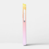 オレンジイエロースパークルきらきら光るグリッターモノグラム Case-Mate iPhoneケース (裏面 / 左)