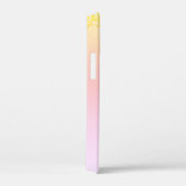 オレンジイエロースパークルきらきら光るグリッターモノグラム Case-Mate iPhoneケース (裏面 / 右)