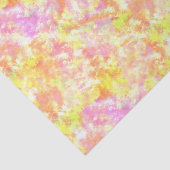 オレンジイエローピンク絞り染め水彩パターン 薄葉紙 (詳細)