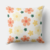 オレンジイエローフラワースクエアピロー クッション (裏面)