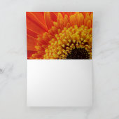 オレンジイエローフラワー誕生日ノートカード カード (内部)