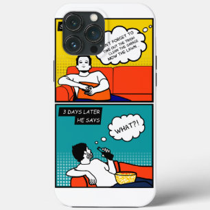 オレンジイエローブルーハニードゥラグギーク漫画 iPhone 13 PRO MAXケース