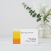 オレンジイエローホワイトプロフェッショナル名刺 名刺 (スタンド正面)