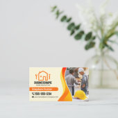 オレンジイエローホームリノベーションコントラクタービルダー 名刺 (スタンド正面)