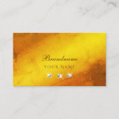 オレンジイエローマーブルダきらめくンツモダン 名刺 (正面)