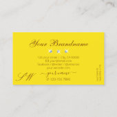 オレンジイエローマーブルダイヤきらめくズモノグラム 名刺 (裏面)