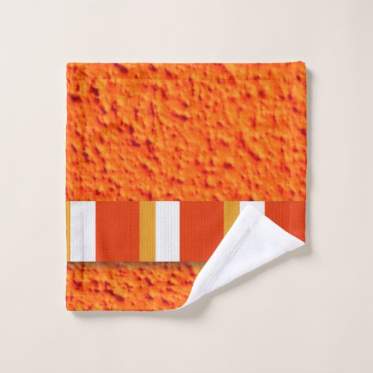 オレンジイエローレッドバスルーム用タオルセット バスタオルセット (ウォッシュタオル)