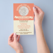 オレンジイエロー料理カスタムロゴベーカリー チラシ (ハンドル)