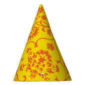 オレンジイエロー秋ダマスクハローウィンパーティハット パーティーハット (右)