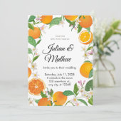 オレンジイエロー結婚式招待状カスタマイズ 招待状 (スタンド正面)
