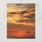 オレンジイエロー金ゴールドサンセットスクラップブック紙シート (正面)