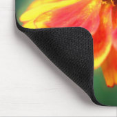 オレンジイエロー《植物》百日草デイジー花 マウスパッド (コーナー)