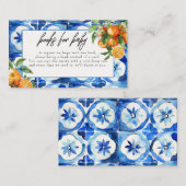 オレンジイタリアン色の赤ちゃんシャワーブックリクエスト エンクロージャーカード (正面/裏面)