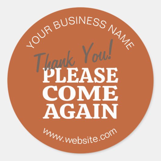 オレンジインスパイアヴィンテージありがとう ラウンドシール (正面)