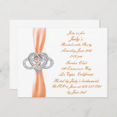 オレンジインフィニティハートバチェロレッテ招待状 招待状 (正面/裏面)