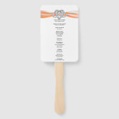 オレンジインフィニティハート結婚式 プログラムファン ハンドファン (裏面)