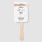 オレンジインフィニティハート結婚式 プログラムファン ハンドファン (正面)