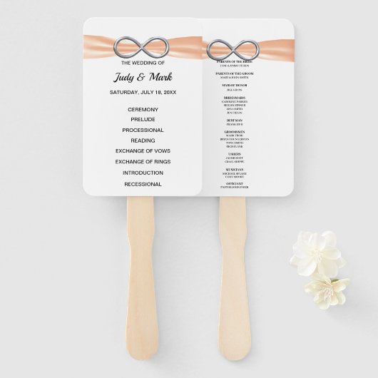 オレンジインフィニティ結婚式 プログラムファン ハンドファン (正面&裏面)