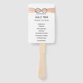 オレンジインフィニティ結婚式 プログラムファン ハンドファン (正面)