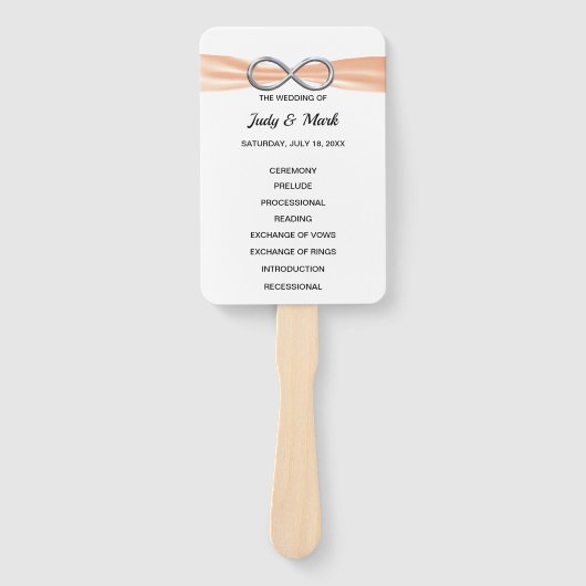 オレンジインフィニティ結婚式 プログラムファン ハンドファン (正面)