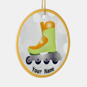 オレンジインラインスケートデザインセラミックオーナメント セラミックオーナメント (右)