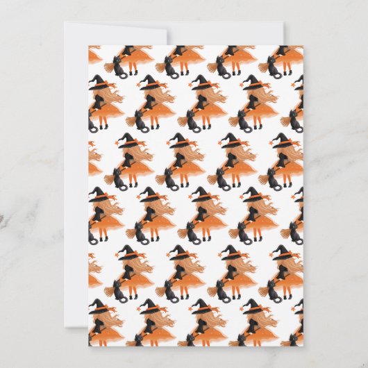 オレンジウィッチハロウィーン誕生日 招待状 (裏面)